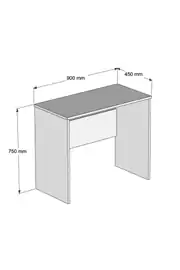 Çalışma Masası Ceviz-Beyaz